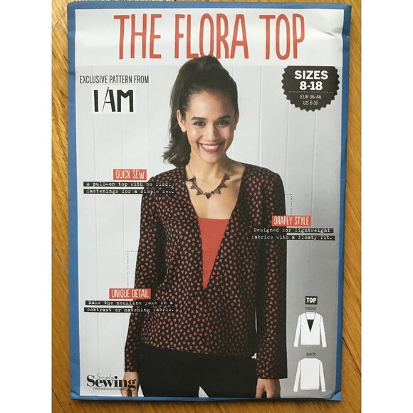 Misses Blouse Pattern The Flora Top UNCUT Multi Size Sealed - Picture 1 of 6